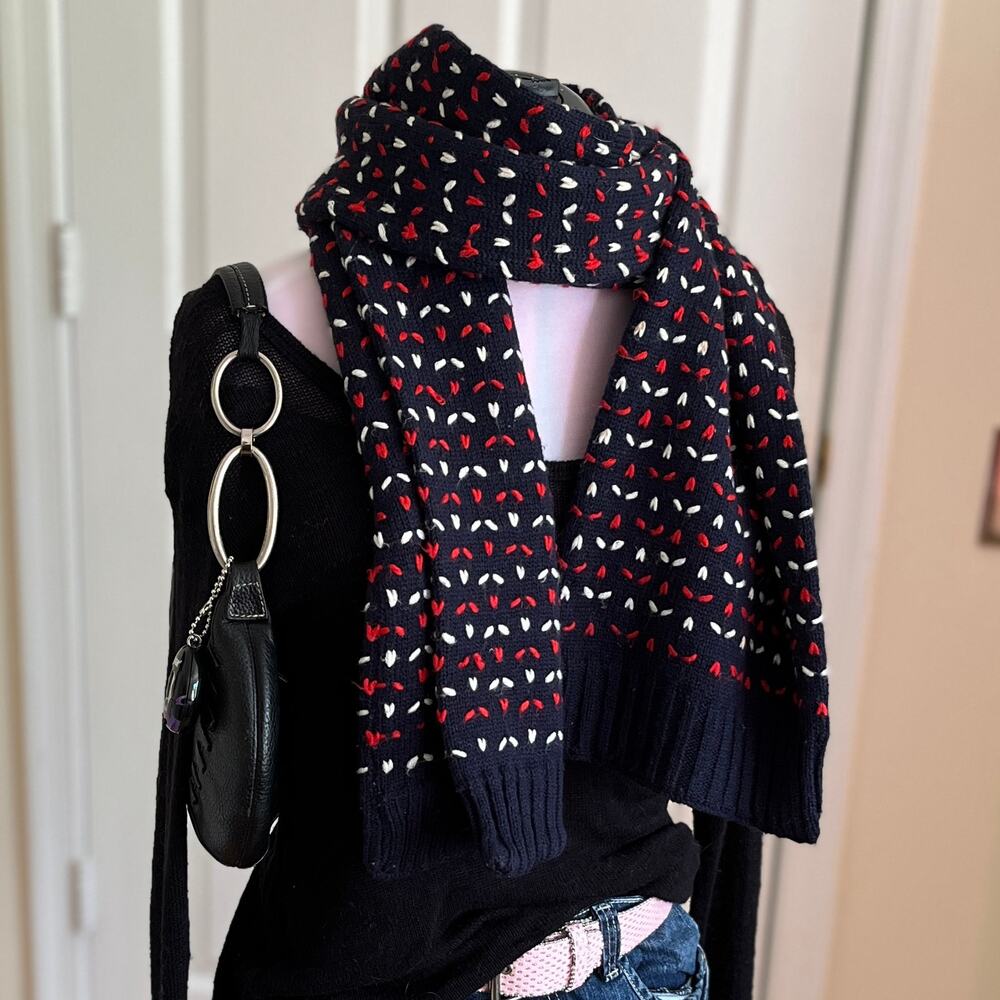 American Eagle Outfitters | Navy Blue Knit Scarf | 2010s